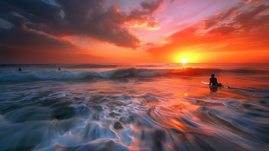 SurfingSunsetWaikiki